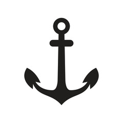 Anchor icon isolated on white background