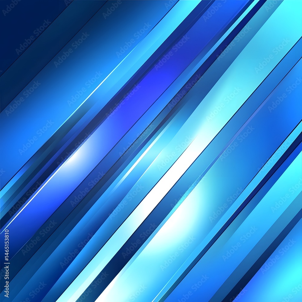 Poster striking abstract background with vibrant blue diagonal lines and a smooth sleek gradient pattern co