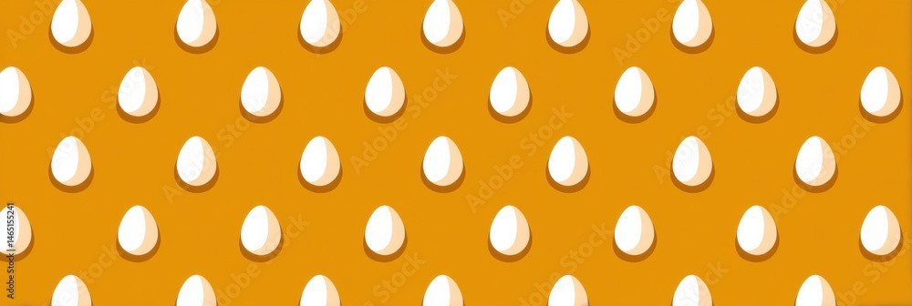Poster colorful symmetrical pattern featuring small egg icons set against a vibrant yellow background for p