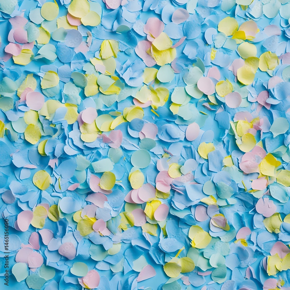 Poster a vibrant and intricate background made up of a delicate pattern of soft pastel colored floral petal