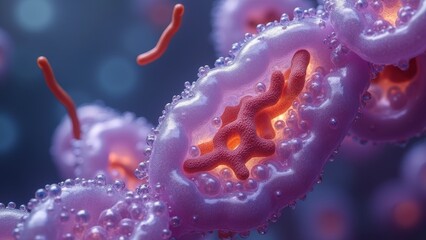Schematic diagram of cellular bacterial symbiosis