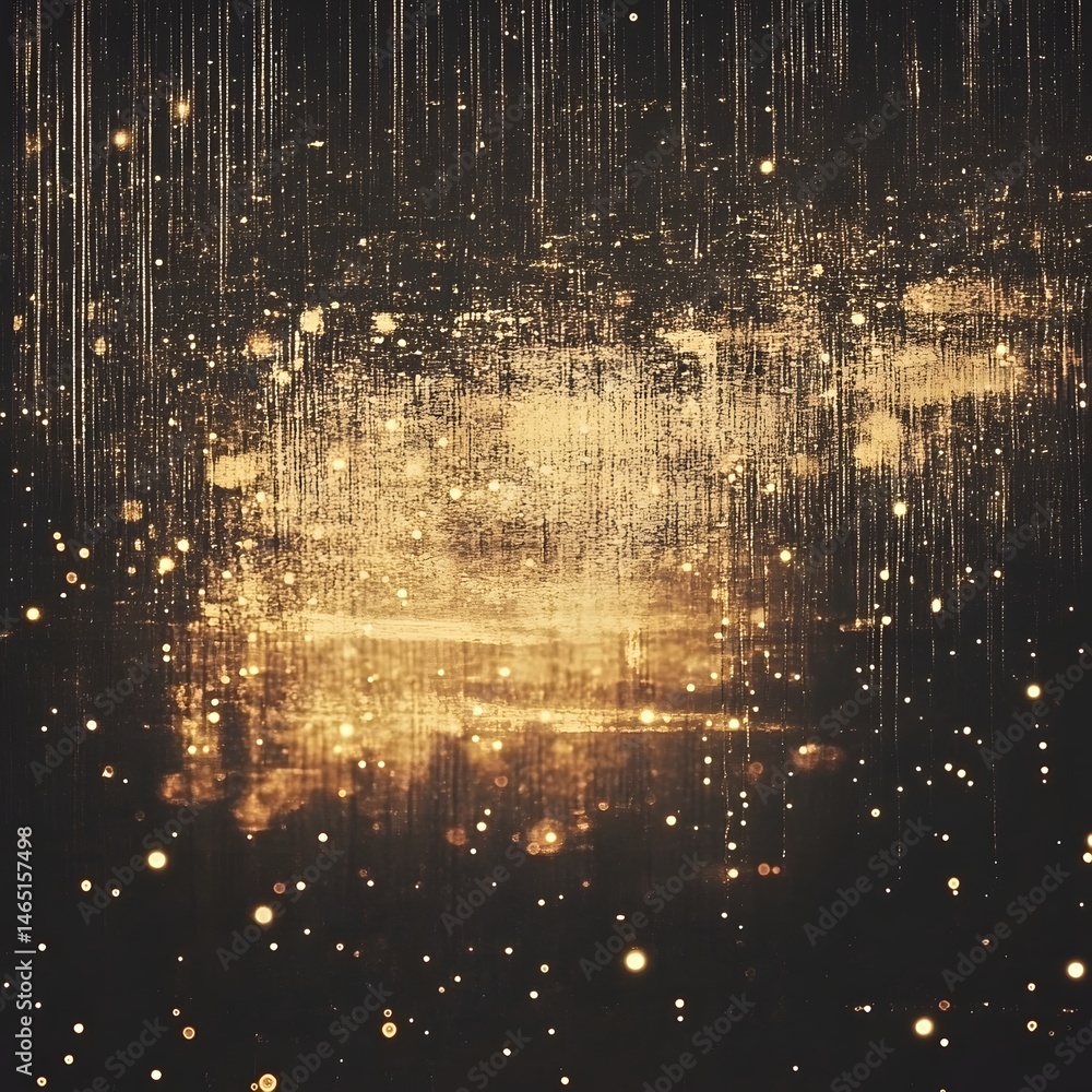 Poster a mesmerizing abstract background with shimmering golden sparkles glitter and a dreamlike ethereal a