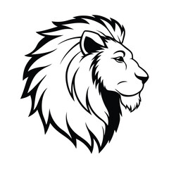side lion logo vector art silhouette