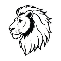 side lion logo vector art silhouette