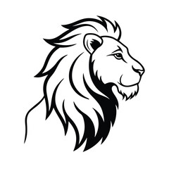 side lion logo vector art silhouette