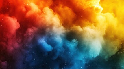 Abstract vibrant colorful smoke clouds (2)