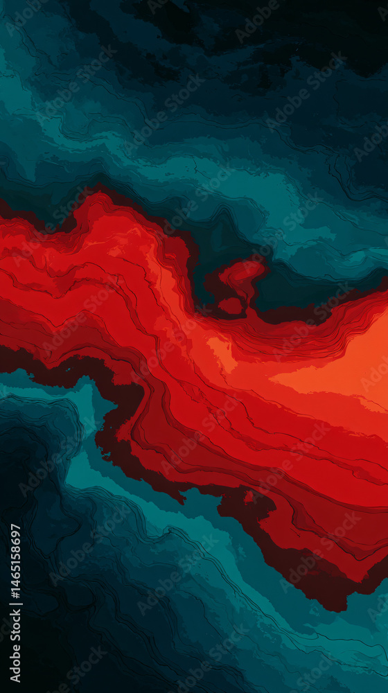 Poster abstract topographic map axerophthol unique topographic map design with nonfigurative contours.