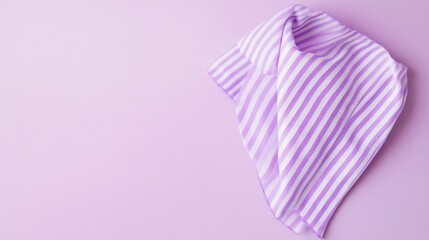 Fototapeta premium Striped purple and white fabric scarf