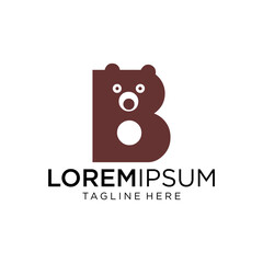 The letter B combines with a strong and adorable bear shape, reflecting warmth, protection, and strength. Suitable for food brands, children's clothing, or community-based products.
