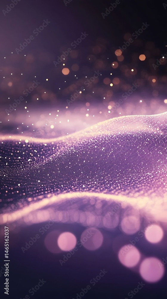 Poster a captivating abstract image featuring a shimmering iridescent display of glittering particles again