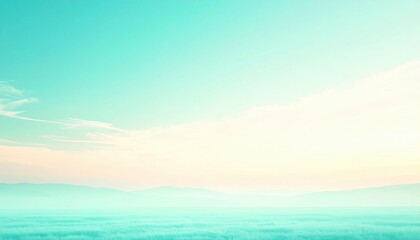 Fototapeta premium Serene sunrise over tranquil waters coastal landscape nature photography calm environment wide-angle view natural beauty