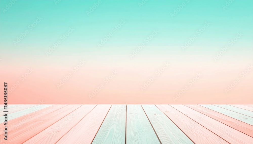 Poster creative background with wooden floor and soft gradient colors digital art abstract design tranquil 