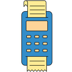 Payment machine with bill