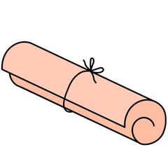 Scroll and paper icon