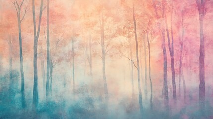 Abstract colorful forest