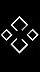 Alternate icon design four-spot square outline for a minimalistic touch