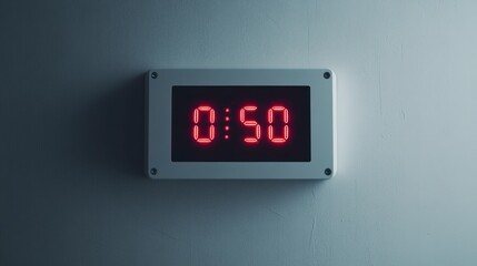 Digital clock displaying 050