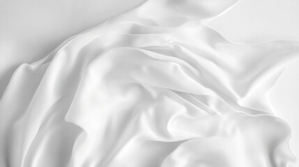 Obraz premium White fabric draped in soft folds