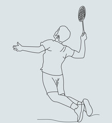 man jumping while holding racket