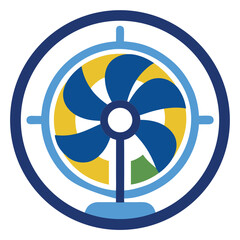 electric-fan-icon-propeller-vector-illustration-on white background