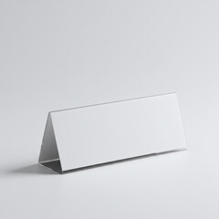 White Table Tent Card Side View