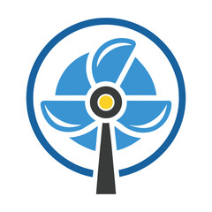 electric-fan-icon-propeller-vector-illustration-on white background