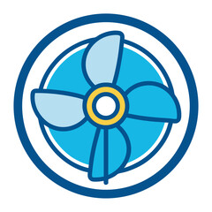 electric-fan-icon-propeller-vector-illustration-on white background