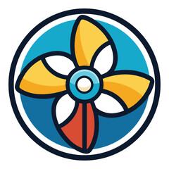 electric-fan-icon-propeller-vector-illustration-on white background