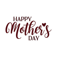 happy mother's day text on white background