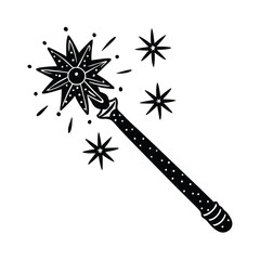 Fototapeta premium a magic wand tiny sparkles vector art silhouette