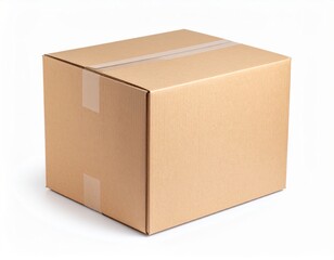 Delivery box over white background