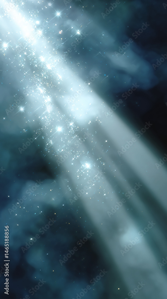Poster bright white light with sparkles a shining white igniter with sparkle beams, creating a dazzling eve