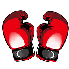 Boxing gloves illustration