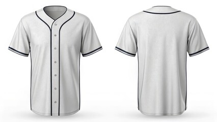Baseball jersey front and back view mockup
