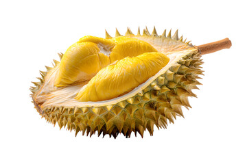 Fototapeta premium halved durian isolated on transparent background