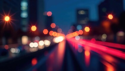 Abstract late-night city lights forming a geometric pattern, trend, sense