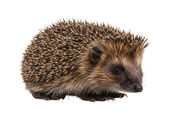 Fototapeta premium Adorable Hedgehog Image HighResolution Photo of a Cute Hedgehog isolated on white background