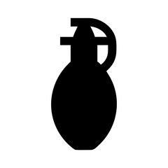 Discover black grenade vector icon illustration explosive weapon danger war military object design art