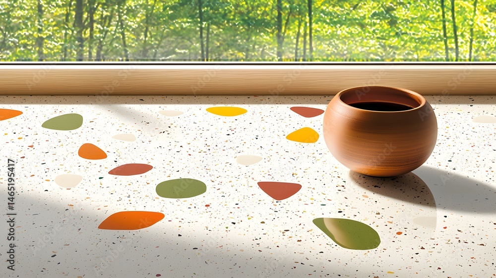 Poster subtle terrazzo pattern with small speckles and smooth texture