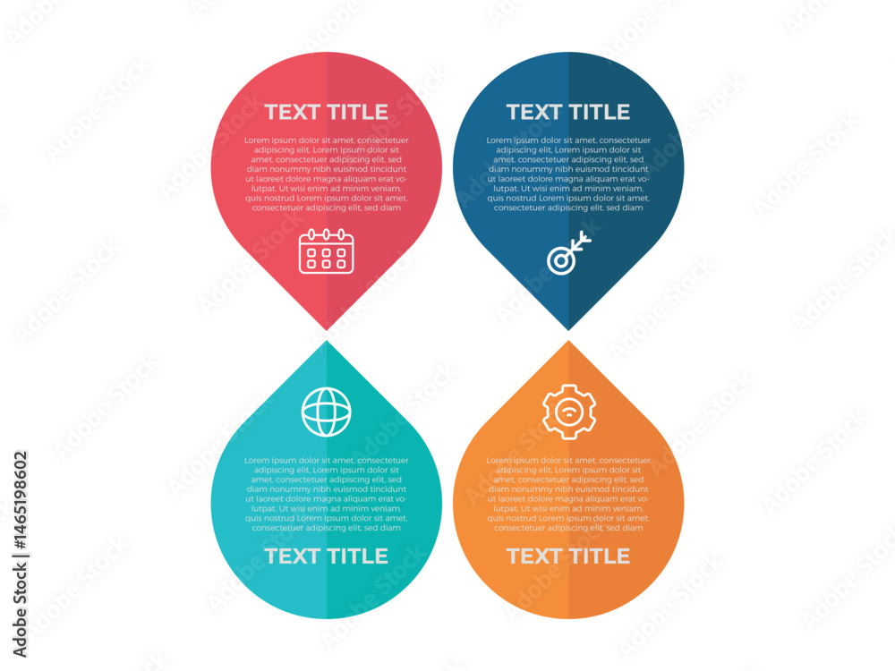 Poster infographic elements data visualization vector design template. can be used for steps, 4 options, bu