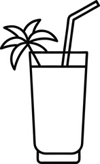 tropical drink icon vector illustration
