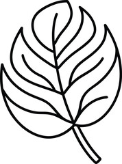 vector illustration of a tropical leaf