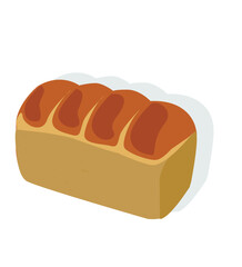 classic bread. White wheat flour baking. Bread spread. loaf of br