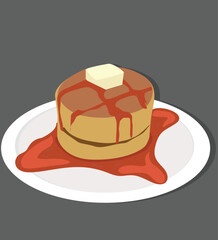 Plate of pancakes. pancakes and butter