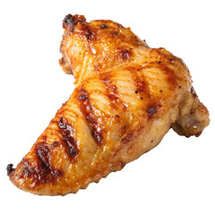 grilled chicken wings isolated on transparent background