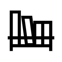 Bookshelf books book library read reading education learning knowledge study literature icon vector