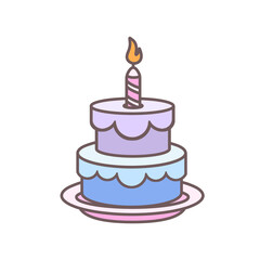 birthday cake with candles