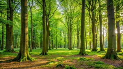 Obraz premium A group of trees in a forest clearing, nature, outdoors, nature