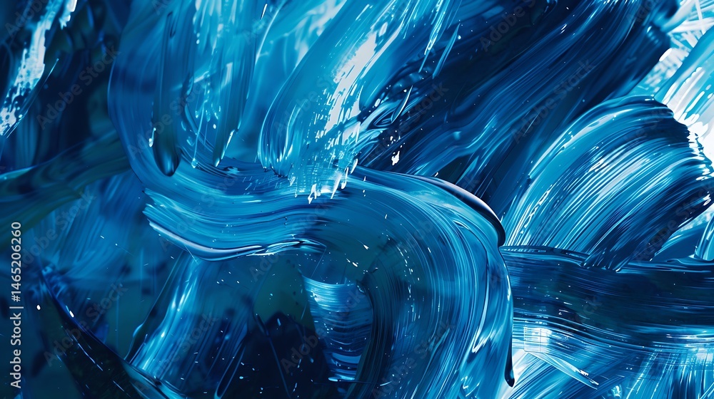 Aufkleber abstract background with dynamic blue paint strokes. thick, textured brushstrokes create an energeti