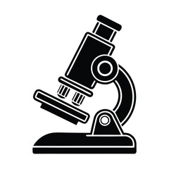 a microscope icon children science education vector art silhouette